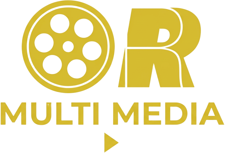 OR Multimedia — golden film reel logo